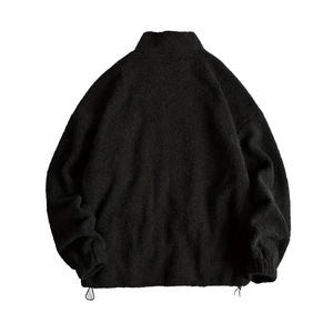 Wholesale Eco-Friendly <b>Fleece</b> Sherpa Lined <b>Jacket</b> Men's Oversize Full Zip Sherpa Warm Winter <b>Jacket</b> for Men - Product Image 2