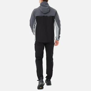 Ensemble de survêtement sportif personnalisé pour homme, ensemble de survêtement à capuche avec blocs de couleur, pantalon de jogging sportif à fermeture éclair intégrale avec poches latérales, automne - Product Image 2