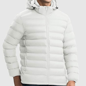 Veste matelassée isolante pour homme, directement de l'usine, avec capuche amovible, tissu léger résistant à l'eau, ourlet ajustable - Product Image 3