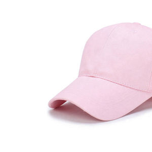 Pink Unisex Baseball <b>Cap</b> 6-Panel Solid Color Breathable & <b>Waterproof</b> Canvas Cotton Adjustable Fitted Casual for Adults - Product Image 1