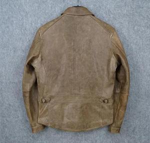 Veste en cuir de vache 100 % authentique, coupe classique, sur mesure, vestes en cuir tendance, vente en gros, 100 % cuir - Product Image 6