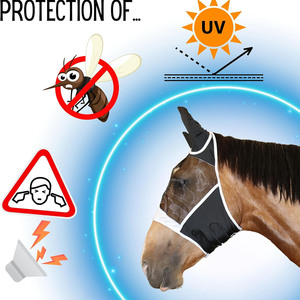 Premium Quality Horse <b>Fly</b> <b>Mask</b> Soft Material Breathable Durable and Resistant to Wear Adjustable Mesh Horse <b>Fly</b> <b>Mask</b> - Product Image 4