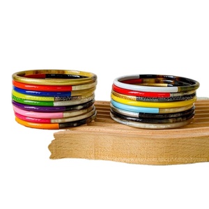 GUÍA CUERNO DE BÚFALO Hecho a mano de lujo Venta al por mayor Natural Buffalo Ox Cow Horn Bangle Joyería de moda para hombres y mujeres - Product Image 6