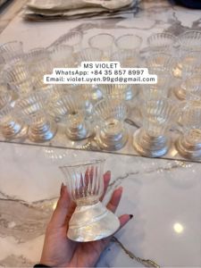Copas de Vino 99 Gold Data Shell, Diseño Costero, Hechas a Mano, Color Rosa, para Bodas, Despedidas de Soltera, Copas de Cóctel - Product Image 1