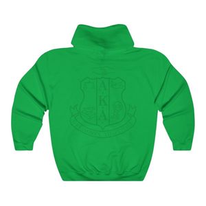 เสื้อฮู้ดสีเขียวไอริชพิมพ์ลายตราสัญลักษณ์สีเขียว ผ้าฟลีซแบบสวมหัว ยูนิเซ็กซ์ เสื้อผ้าสำหรับชมรมกรีก รับผลิตแบบ OEM ODM - Product Image 2