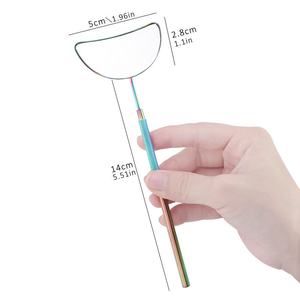 Customized Logo Square Multi-Color Plastic Double Sided Foldable Lighted Cosmetic Eyelash Checking <b>Mirror</b> - Product Image 2