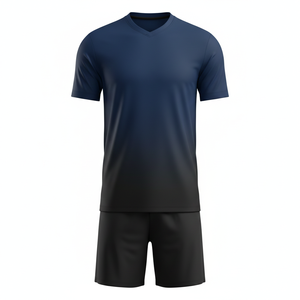 ชุดฟุตบอลยูนิเซ็กซ์พร้อมกางเกงขาสั้น ชุดโยคะสองชิ้น ชุดฝึกซ้อมฟุตบอล ชุดออกกำลังกาย ชุดกีฬา รับผลิตตามแบบ OEM - Product Image 1