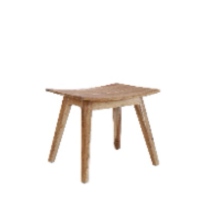 Tabouret en teck de style moderne, design minimaliste pour la décoration de chambre ou d'appartement, meubles directement de l'usine - Product Image 1