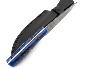 High Quality Customizable Japanese Style Damascus Cleaver Chef Camping <b>Knife</b> Damascus Steel <b>Blade</b> Serrated Edge Wood Handle - Product Image 3