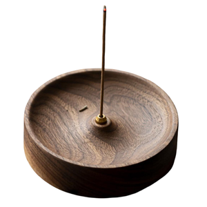 Support de brûleur d'encens en bois fait main avec finition bois pour la décoration intérieure, support pour bâtonnets d'encens et cire aromatique - Product Image 6