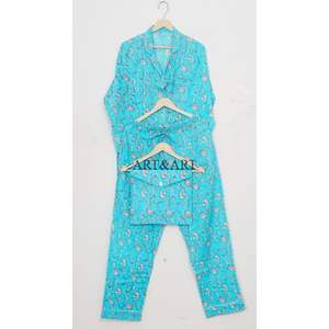 Pigiama da donna morbido per la notte, a maniche lunghe, con stampa floreale, abbigliamento da casa a maniche lunghe, set pigiama per signora. - Product Image 5