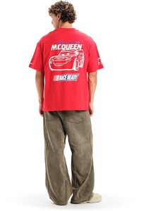 T-shirt imprimé pour homme, coupe ample, manches courtes, en coton épais, épaules tombantes, style streetwear, vierge - Product Image 2