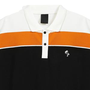 Polo de algodón de verano personalizado para hombre al por mayor, camisa polo de manga corta de gran tamaño con diseño de bloque de color, estilo deportivo de piqué - Product Image 6