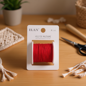 ไหมถักมาคราเม่ 1 มม. สีแดง ประมาณ 100 ม. - Product Image 3