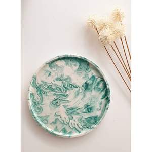 Premium Resin <b>Decorative</b> <b>Trays</b> Oval and Round Shapes Serving <b>Trays</b> - Product Image 3