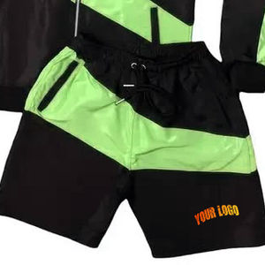 Conjunto de Sudadera con Capucha y Pantalones Cortos de Nylon Personalizado, Cortavientos con Cierre, Conjunto Corto de Alta Calidad - Product Image 5