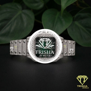Reloj de Lujo con Brillo de Diamante Inspirado en Moissanita y Estilo Iced Out - Product Image 3