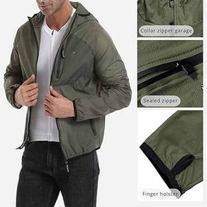 Chaqueta cortavientos impermeable de diseño personalizado con logotipo para hombre, ropa deportiva de calle, chaqueta de lluvia tejida para deportes al aire libre para hombre, subida por Dress Sports - Product Image 5