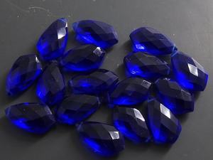 Kyanite Bleu Quartz Facettes Cerf-Volant Cravate Larme 15X8MM Boucles D'oreilles Paire Grossiste Perles De Verre De Cristal - Product Image 4