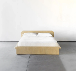 โครงเตียงไม้สักหุ้มผ้าสไตล์โมเดิร์นรักษ์โลก หัวเตียงผ้าแบบมินิมอล สไตล์สแกนดิเนเวียน เตียงแพลตฟอร์มขนาดคิงไซส์ รับประกัน 3 ปี - Product Image 6