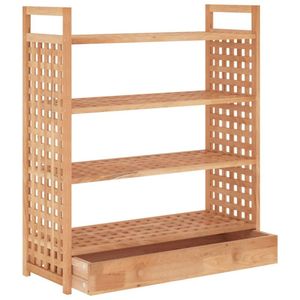 Attractive Wooden <b>Shoe</b> Rack Cabinet With Closed And Open Storage Options For Better Footwear Organization - Product Image 3