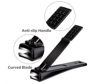 Coupe-ongles en acier inoxydable à lame courbée avec une large ouverture de mâchoire pour une utilisation quotidienne professionnelle et personnelle - Product Image 5