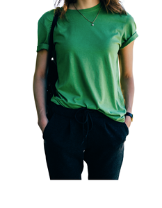 T-shirt en coton pour femme, bleu royal, col rond, manches courtes, coupe classique, couleur unie, tissu jersey respirant, à porter toute l'année - Product Image 6