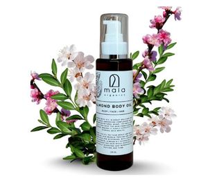 Huile corporelle à l'amande, huile naturelle pour le corps, les cheveux et le visage, pour massage quotidien et soin de la peau, pour peaux sèches et sensibles, huile nourrissante légère - Product Image 1