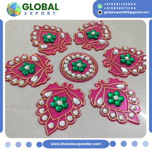 Juego de Rangoli de Acrílico Hecho a Mano, Multicolor Brillante, Reutilizable, Duradero, Diseño Floral para Diwali y Eventos Culturales, Decoración para el Hogar y la Oficina - Product Image 3