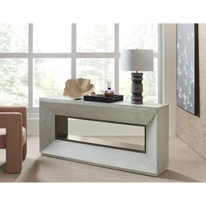 โต๊ะทำงานทรงเรขาคณิตสไตล์โมเดิร์น โครงเหล็กหนา ดีไซน์ขอบหนา ชั้นวางของกลางแบบเปิด เหมาะสำหรับห้องนั่งเล่นและโรงแรม - Product Image 3