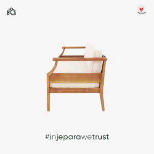 Handmade Jepara Solid Teak Modern Scandinavian Design Durable Outdoor Sofa Custom Size Patio Villa Resort Hotel Living Room Park - Product Image 4