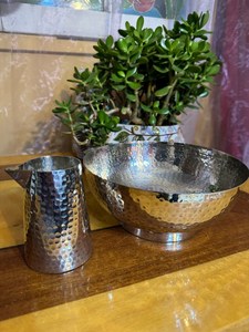Cuenco de metal para servir, cuenco de cocina de acero inoxidable, cuenco de acero martillado, cuenco decorativo para comedor, cuenco premium para frutas, cuenco artesanal de metal. - Product Image 2