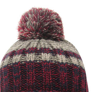 Bonnet d'hiver en tricot avec pompon, mélange de laine doux et chaud, unisexe, vente en gros, logo personnalisé - Product Image 5