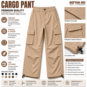 Fabricante Profesional de Pantalones Cargo, Proveedor de Pantalones Cargo Personalizados OEM ODM, Pantalones Cargo Tácticos al por Mayor, Marca Privada - Product Image 1