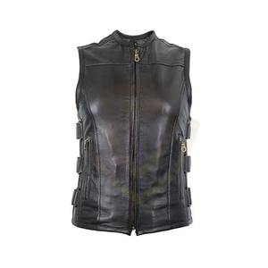 Gilets en cuir pour femmes personnalisés tendance, meilleur design, style motard - Product Image 5