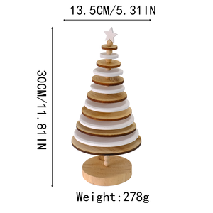 Hot Sale Handmade <b>Wooden</b> <b>Christmas</b> <b>Trees</b> <b>Christmas</b> Decor <b>Wooden</b> <b>Christmas</b> Ornament for Table Decoration Gift - Product Image 4