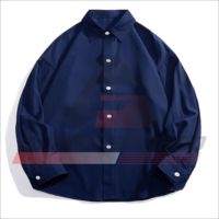 Chemise à manches longues boutonnée pour homme, noire, 100% soie, respirante, tricotée, décontractée, pour l'été