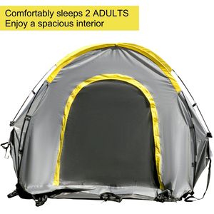 Tienda de campaña para cama de camión de 6,5 pies, impermeable, de tamaño completo, para pesca, fácil configuración, capacidad para dormir para 2 personas, 2 ventanas de malla - Product Image 3