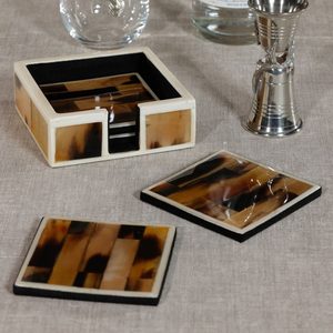 Classic Buffalo Horn <b>Coasters</b> for <b>Tea</b> <b>Coaster</b> Coffee Service-Eco-Friendly Custom Diameter Bulk Selling - Product Image 1