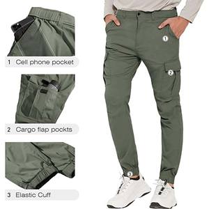 <b>Men</b>’s Lightweight <b>Pull</b>-<b>On</b> Pants Breathable Elastic Waist Cargo pant for Travel & Leisure - Product Image 5