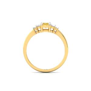 Anillo de Compromiso Solitario Moderno con Diamante Cultivado en Laboratorio, Corte Baguette, Chapado en Oro de 10K, Lujoso, para Mujer, Especial para Bodas - Product Image 2