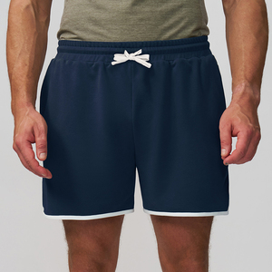 Shorts de sport pour homme PASUXI, couleur unie, respirant, en coton, taille mi-haute, avec cordon de serrage, légers, pour la course à pied et la remise en forme - Product Image 3
