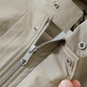 Custom Company Eco-Friendly <b>Waterproof</b> Windproof Quilted <b>Jacket</b> Canvas Nylon Zipper Stand Collar Men <b>Winter</b> - Product Image 3