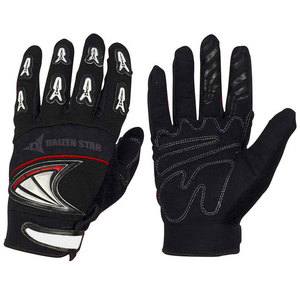 Gants de course antidérapants en polyester à doigts complets, noirs et vert fluo, compatibles écran tactile, unisexe, pour motocross et cyclisme, fermeture à enfiler - Product Image 6