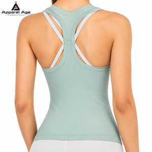 Hot Selling Custom Logo <b>Women's</b> Plus Size Yoga <b>Top</b> Loose Hollow Out Back Tanks <b>Vest</b> Sexy Sleeveless Workout Gym Sports Tank <b>Top</b> - Product Image 4