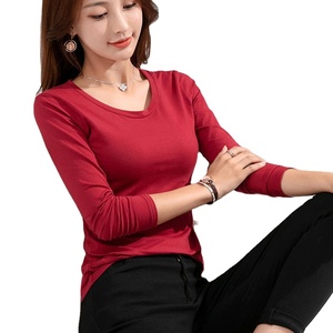 Camisetas de manga larga para mujer, ropa de color sólido, sublimación en blanco, de poliéster, sublimación - Product Image 3