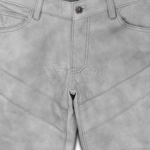 Outdoor Solid Color Leather Pants Hot Selling Genuine Leather Pants New Design Men Leather Pants - Product Image 6