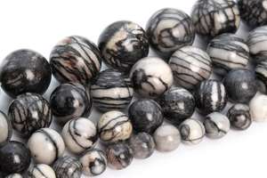 Cuentas de Jaspe Negro Seda de Piedra, Grado AAA, Gema Natural Genuina, Cuentas Sueltas Redondas de 4MM, 6MM, 8MM, 10MM, 12MM, Opciones de Lote a Granel - Product Image 5