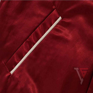 Chaqueta Bomber de Lona de Invierno con Nombre y Número de Equipo de Diseño Personalizado / Logotipo Frontal Bordado en Satén - Product Image 3