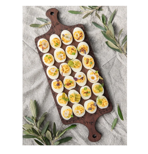 Plateau à œufs en bois, support à œufs en bois avec poignée, design rustique, outil de cuisine pratique, plateau à œufs en bois d'acacia - Product Image 4